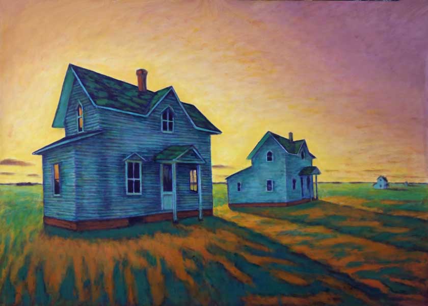 Ghost Row - 42 by 30 inches oil painting