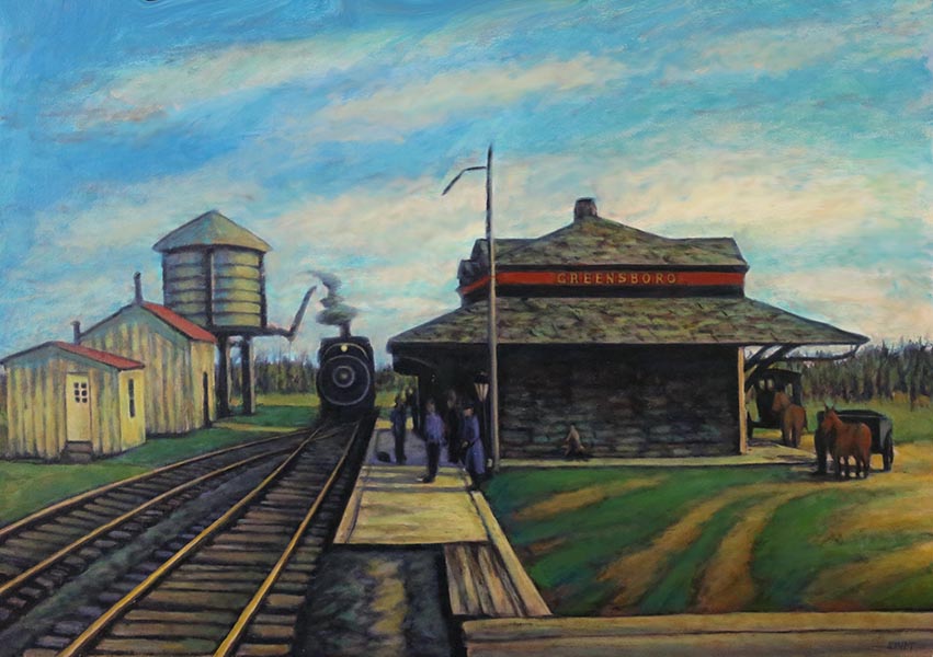 Sunrise on Sunset Ave - 40 by 28 inches oil painting