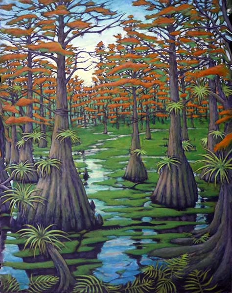 Afternoon Lull - 40 by 50 inches oil painting