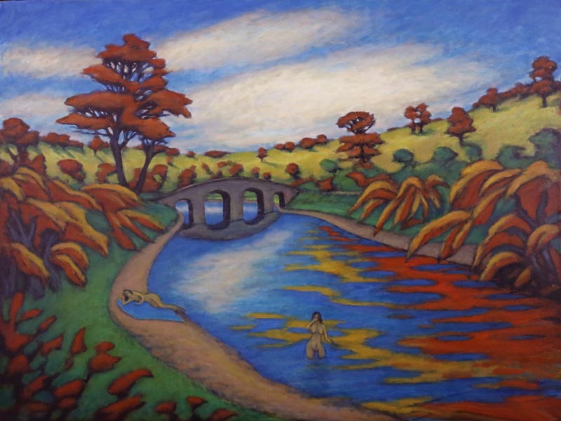 Pastoral 2 - 56 by 42 inches oil painting