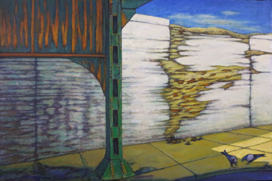 Shelter - 54 by 36 inches oil painting