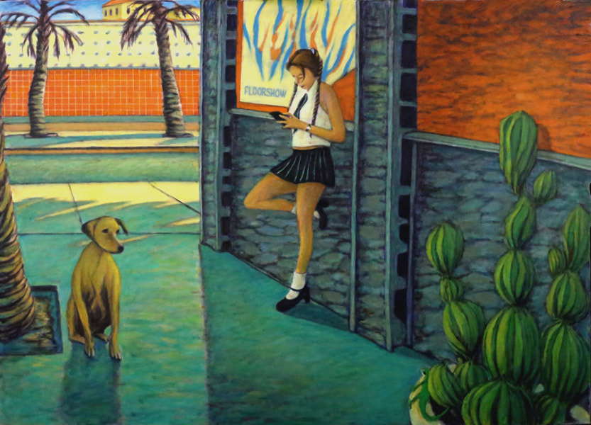 Intermission - 50 by 36 inches oil painting