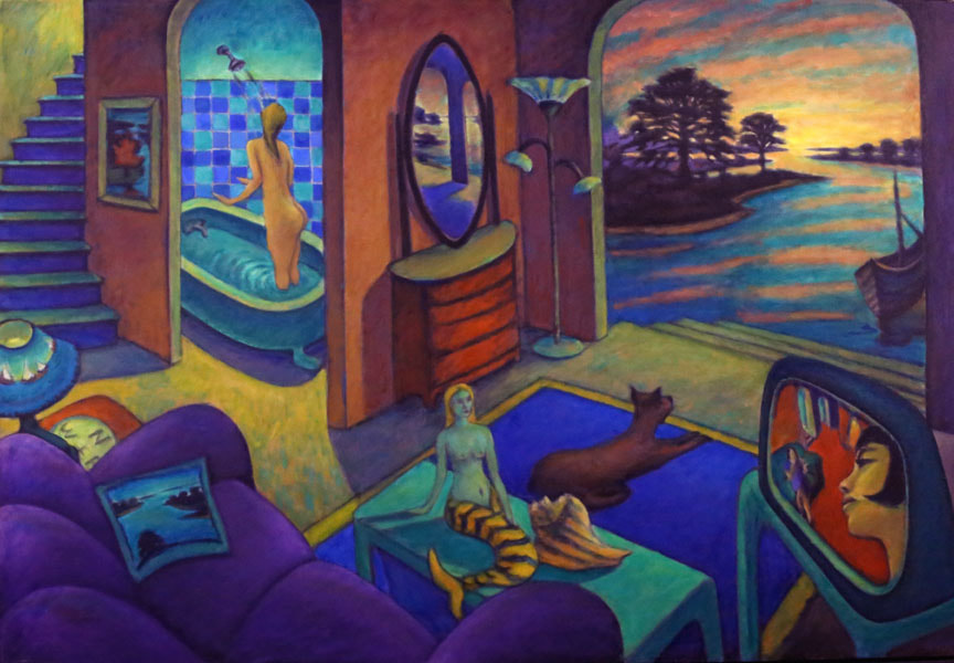 Water Nymph - 50 by 34 inches oil painting