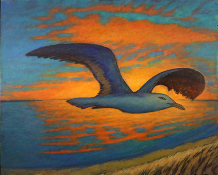 Coastal Interceptor - 50 by 40 inches oil painting