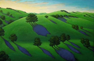 Green Hillsides - 24 by 36 inches